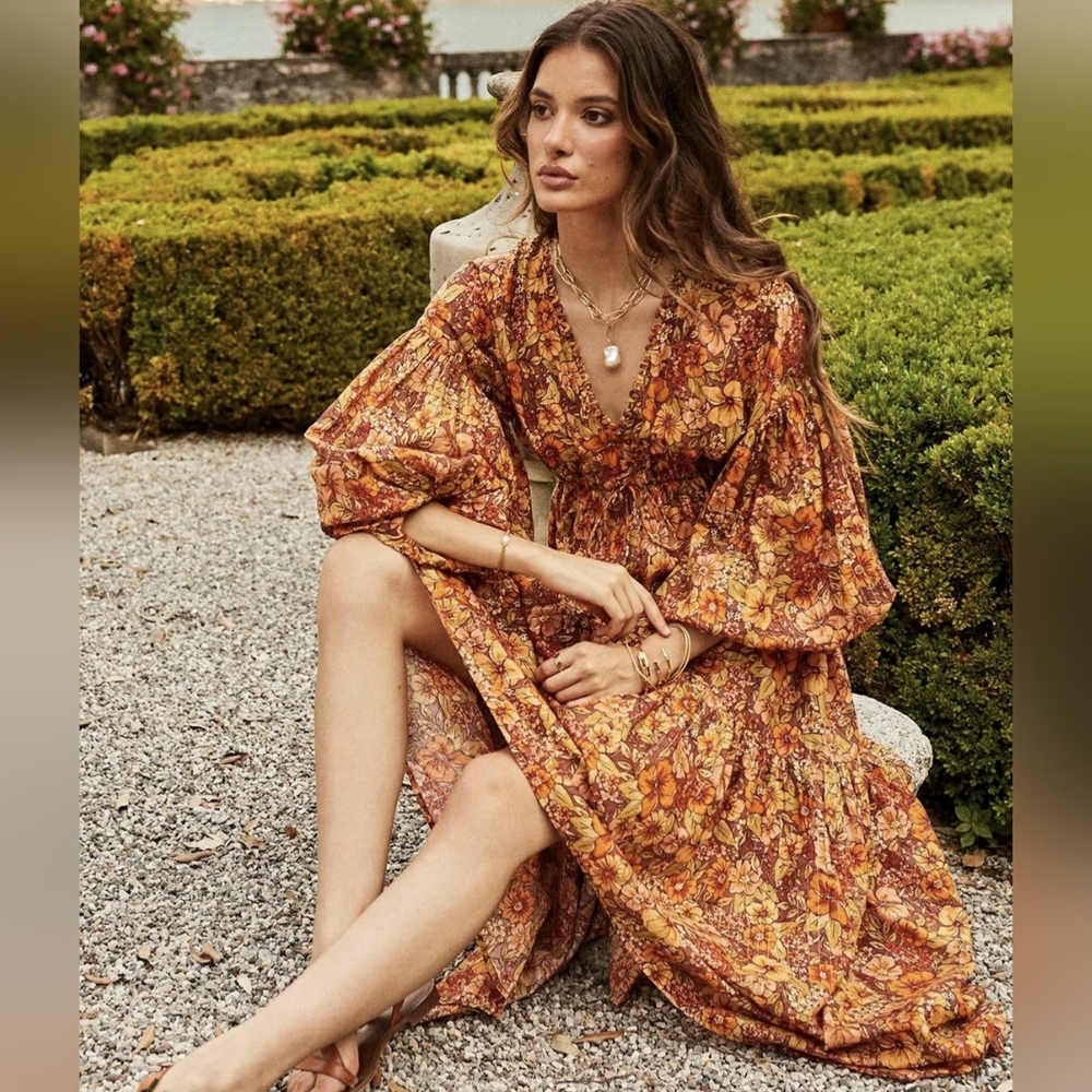 Bohemian Traders Maxi Billow Sleeves Dress. XS